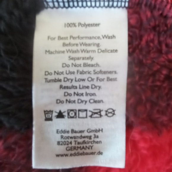 Eddie Bauer Buffalo plaid soft Plush fleece1/4 zip  pullover Size Large - Picture 4 of 7